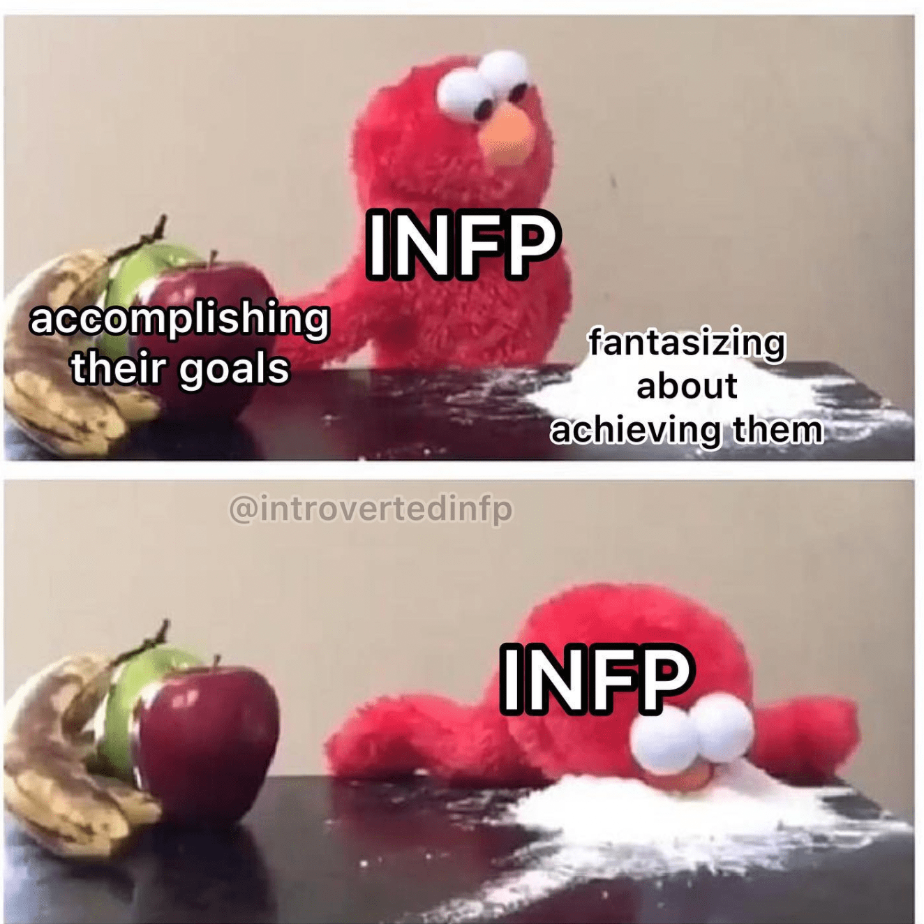 Accomplishing Goals Unrealistic INFP Meme