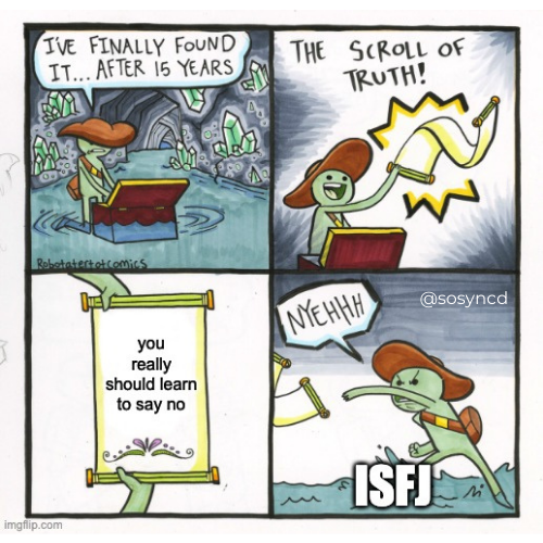 learn to say no meme funny ISFJ