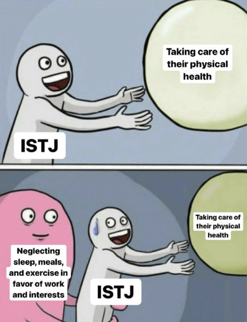 ISTJ meme - neglecting self care