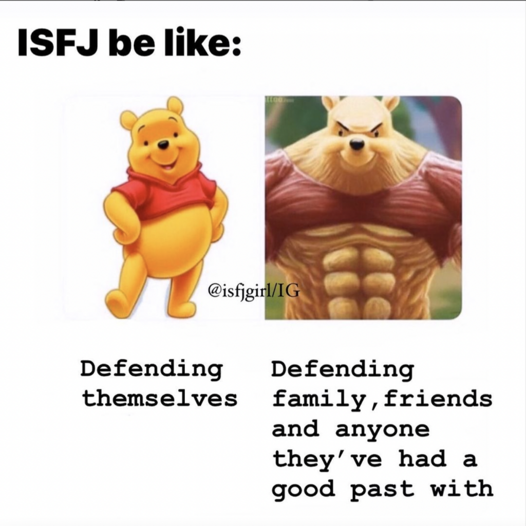 personality type defending others but not yourself