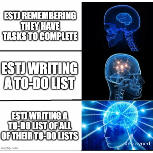 ESTJ Meme - writing a to do list