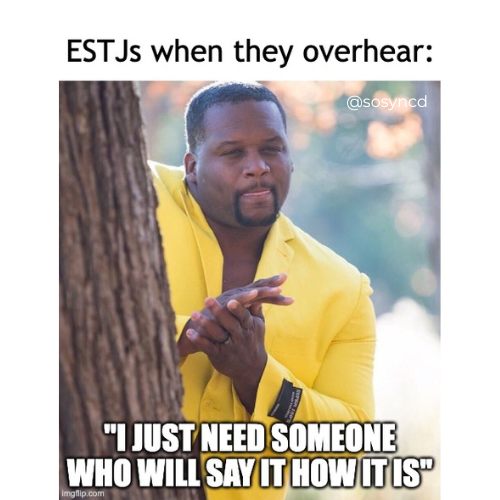 ESTJ Meme - say it how it is honesty