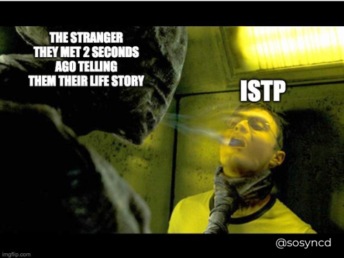 ISTP Meme - social energy drain strangers