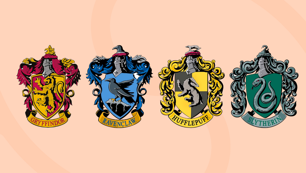 Harry Potter 4 houses of Poudlard