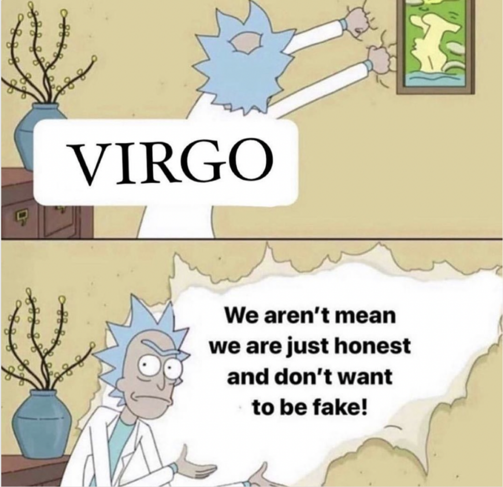 we aren't mean we are just honest don't want to be fake virgo