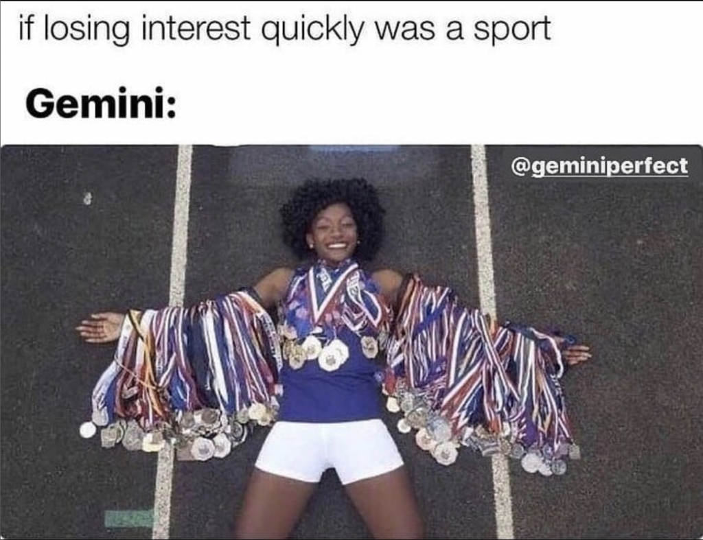 Gemini memes: lose interest quickly