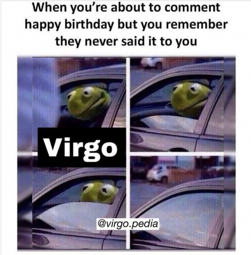 petty virgo starsign meme
