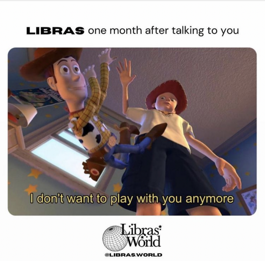 Libra meme: lose interest quickly