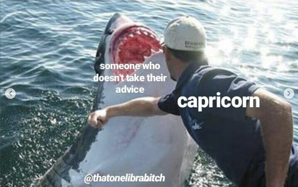 Capricorn meme: hate when people don't take their advice