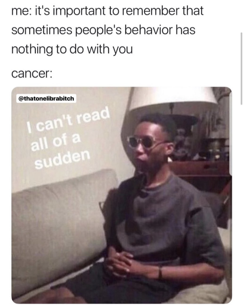 Cancer meme: denying their sensitivity 