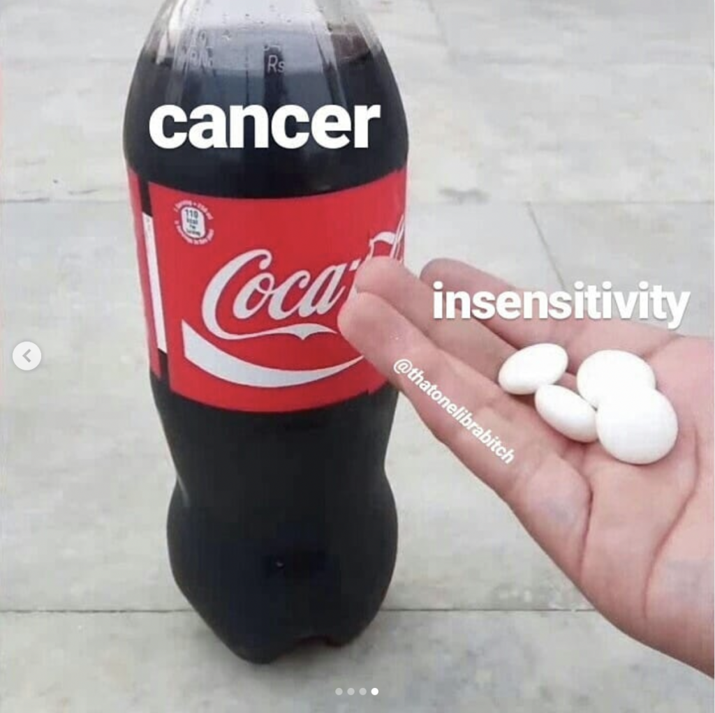 Cancer meme: hate insensitivity