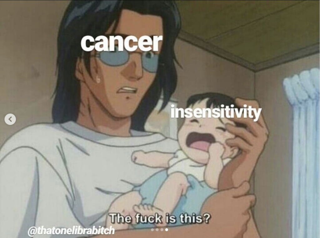 Cancer meme: hate insensitivity 