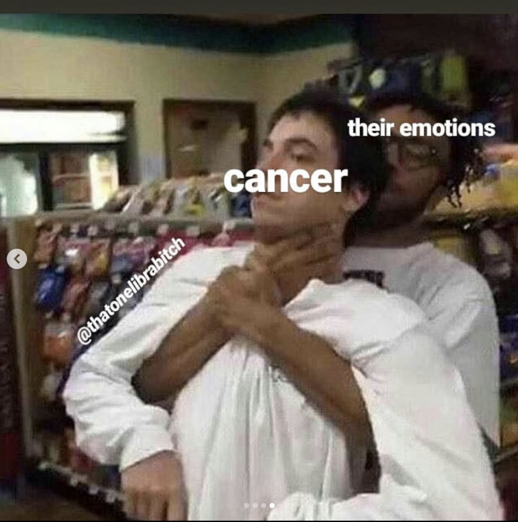 Cancer meme: all about their emotions