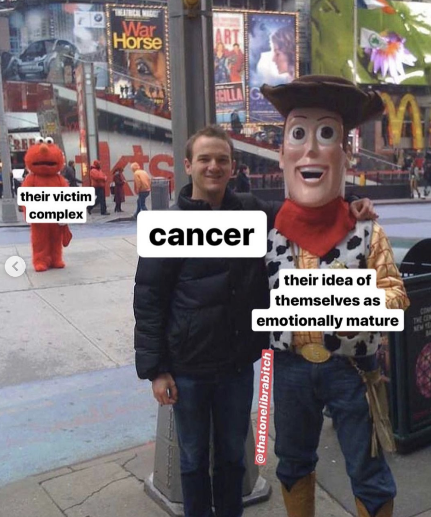 Cancer meme: victim complex