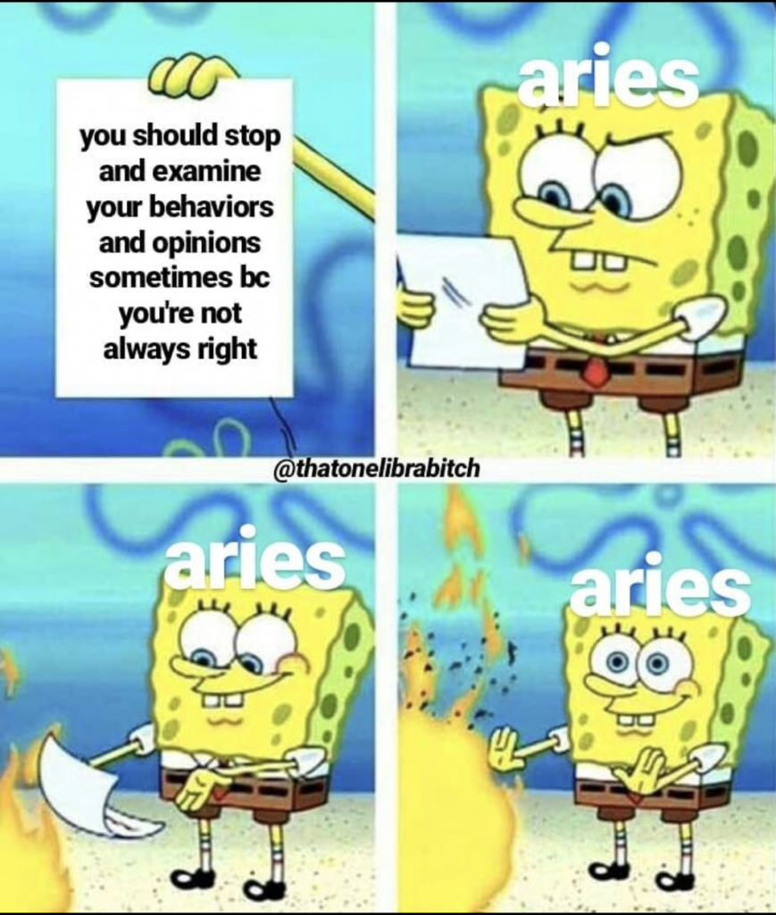 Aries meme: you're not always right