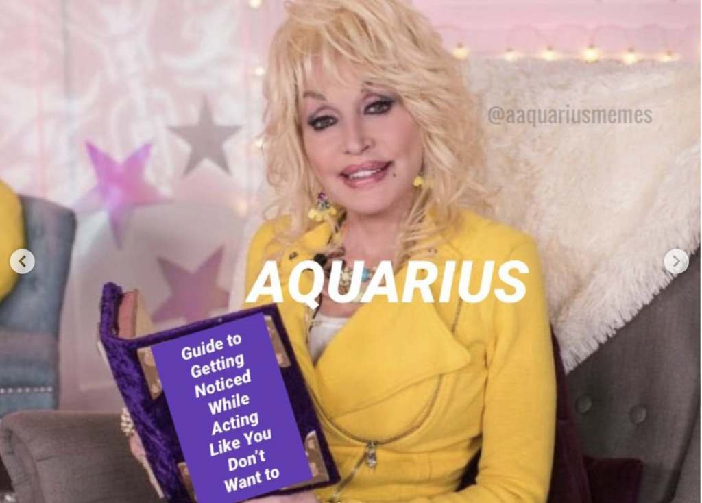 Aquarius memes: pretend to want to not be noticed