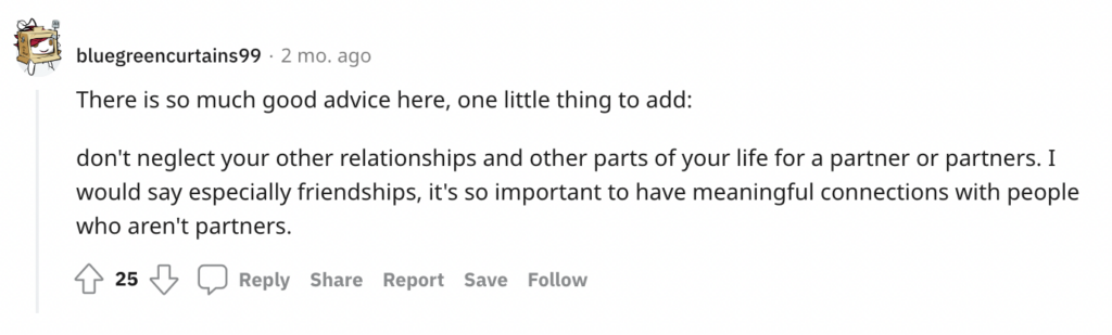 Reddit relationship advice: don't neglect your friendships