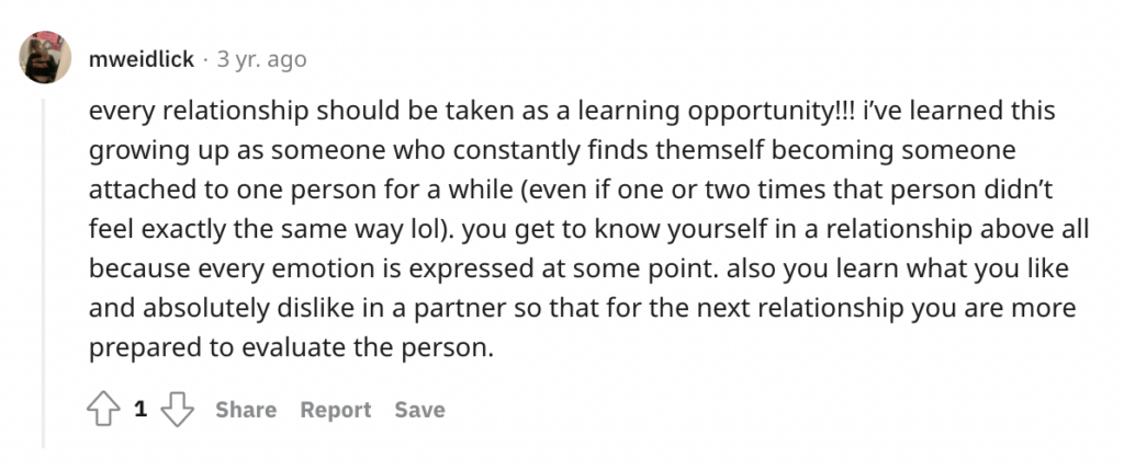 Reddit relationship advice: every relationship is a learning opportunity