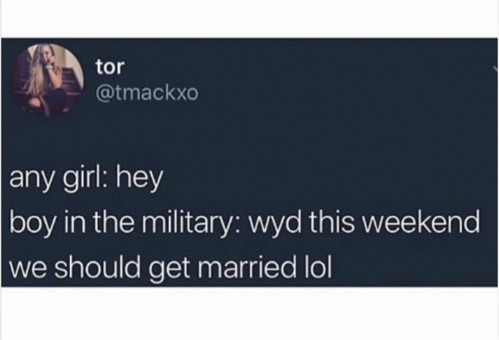 Single funny memes: military marriage