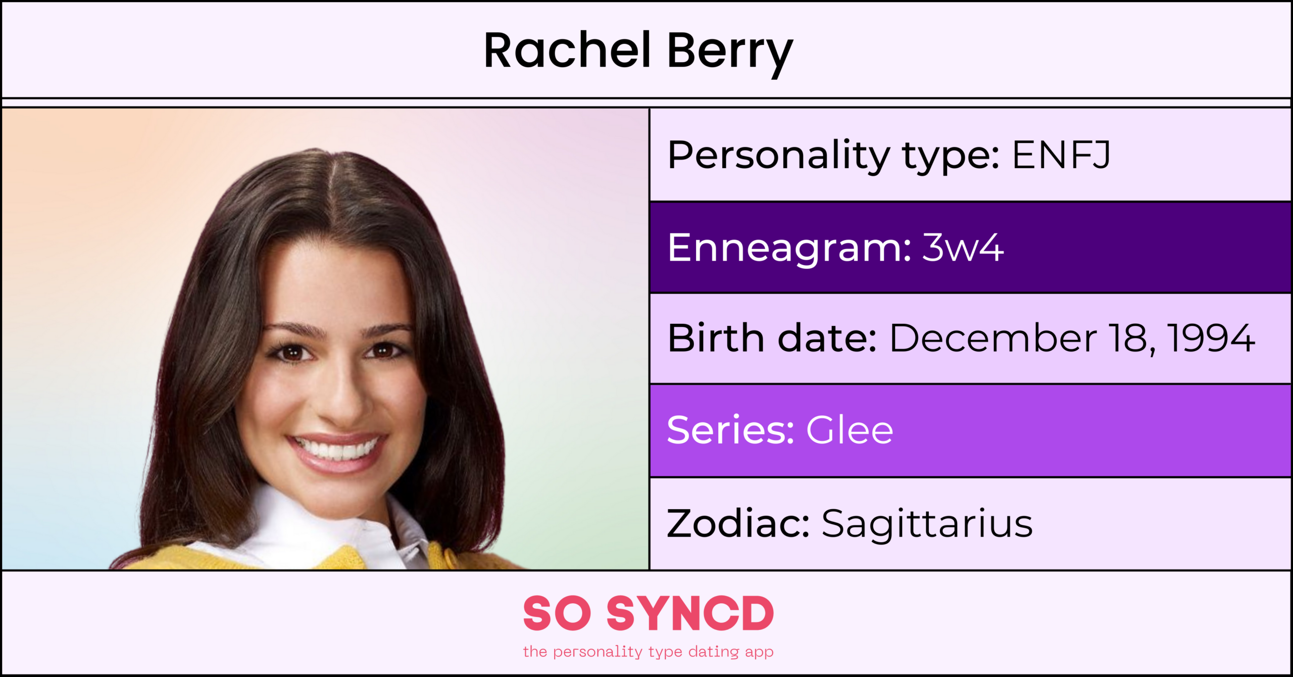 Rachel MBTI Personality Type: ENFJ or ENFP?