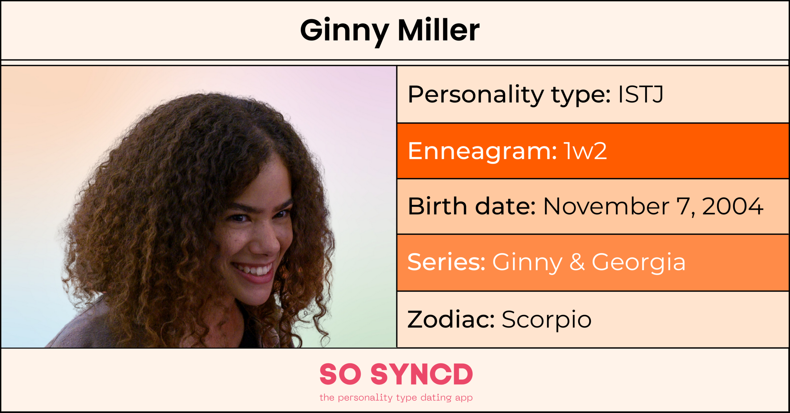 Ginny Miller Personality Type Zodiac Sign Enneagram So Syncd