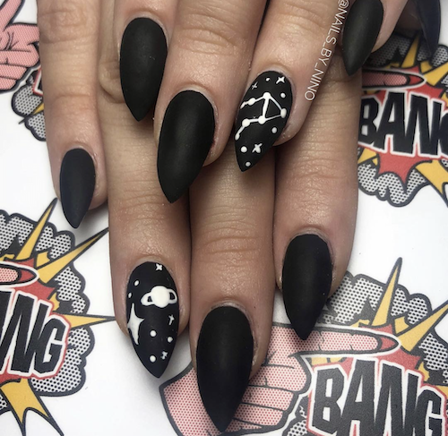 Black Libra nails