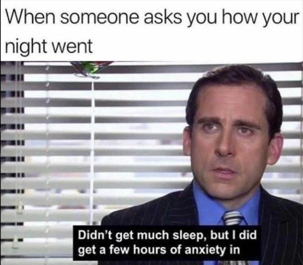The Office US anxiety funny meme
