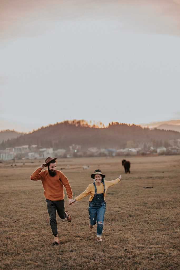 Couple having fun